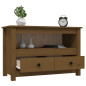 Meuble TV Marron miel 79x35x52 cm Bois de pin massif