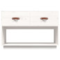 Meuble TV Blanc 90x40x60 cm Bois de pin massif