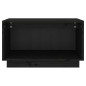 Meuble TV Noir 60x35x35 cm Bois de pin massif