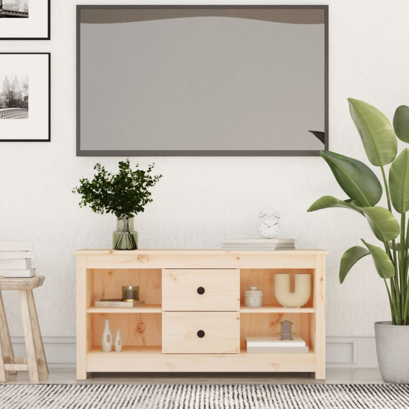 Meuble TV 103x36,5x52 cm Bois de pin massif