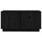 Meuble TV Noir 80x35x40,5 cm Bois de pin massif