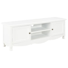 Meuble TV Blanc 120x30x40 cm Bois