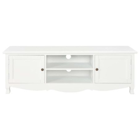 Meuble TV Blanc 120x30x40 cm Bois