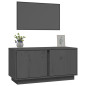 Meuble TV Gris 80x35x40,5 cm Bois de pin massif