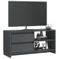 Meuble TV Gris 80x31x39 cm Bois de pin massif