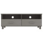 Meuble TV HAMAR Gris clair 106x40x40 cm Bois massif de pin