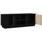 Meuble TV Noir 110x35x40,5 cm Bois de pin massif