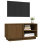 Meuble TV Marron miel 80x35x40,5 cm Bois de pin massif