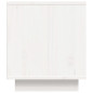 Meuble TV Blanc 80x35x40,5 cm Bois de pin massif