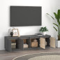 Meuble TV Gris 156x37x45 cm Bois de pin massif