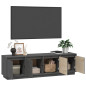 Meuble TV Gris 156x37x45 cm Bois de pin massif