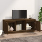 Meuble TV Marron miel 110,5x35x44 cm Bois de pin massif