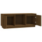 Meuble TV Marron miel 110,5x35x44 cm Bois de pin massif