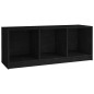 Meuble TV Noir 104x33x41 cm Bois de pin massif