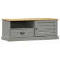 Meuble TV VIGO gris 106x40x40 cm bois massif de pin