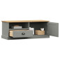 Meuble TV VIGO gris 106x40x40 cm bois massif de pin