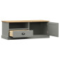 Meuble TV VIGO gris 106x40x40 cm bois massif de pin