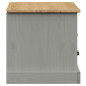 Meuble TV VIGO gris 106x40x40 cm bois massif de pin