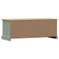 Meuble TV VIGO gris 106x40x40 cm bois massif de pin