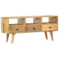 Meuble TV 110x36x50 cm Bois massif de manguier