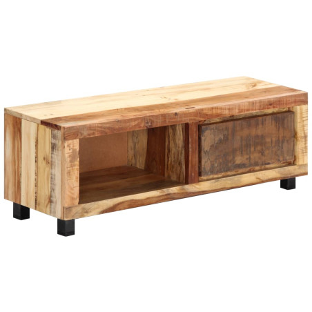 Meuble TV - Bois de récupération massif - 100 x 30 x 33 cm