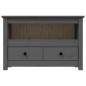 Meuble TV Gris 79x35x52 cm Bois de pin massif