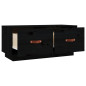 Meuble TV Noir 80x34x35 cm Bois de pin massif