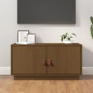 Meuble TV Marron miel 80x34x40 cm Bois de pin massif