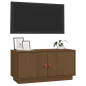 Meuble TV Marron miel 80x34x40 cm Bois de pin massif