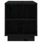 Meuble TV Noir 110x35x40,5 cm Bois de pin massif