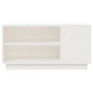 Meuble TV Blanc 80x35x40,5 cm Bois de pin massif