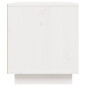 Meuble TV Blanc 80x35x40,5 cm Bois de pin massif