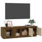 Meuble TV Marron miel 156x37x45 cm Bois de pin massif