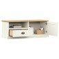 Meuble TV VIGO blanc 106x40x40 cm bois massif de pin