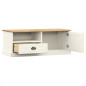 Meuble TV VIGO blanc 106x40x40 cm bois massif de pin