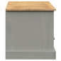 Meuble TV VIGO gris 156x40x40 cm bois massif de pin