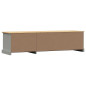 Meuble TV VIGO gris 156x40x40 cm bois massif de pin