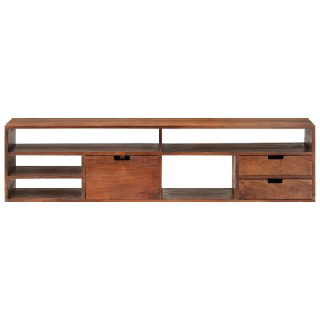 Meuble TV 140x30x35 cm Bois d'acacia massif