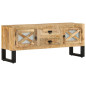 Meuble TV 110x30x45 cm Bois de manguier brut