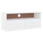 Meuble TV et tiroirs ALTA blanc 100x35x41 cm bois massif de pin