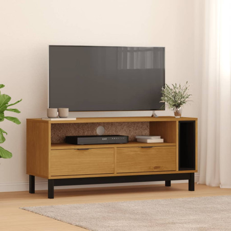 Meuble TV FLAM 110x40x50 cm bois massif de pin