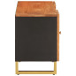 Meuble TV marron et noir 105x33,5x46 cm bois massif manguier