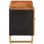 Meuble TV marron et noir 105x33,5x46 cm bois massif manguier