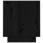 Meuble TV Noir 140x35x40 cm Bois de pin massif