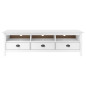 Meuble TV Hill Range Blanc 158x40x47 cm Bois de pin solide