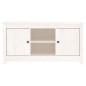 Meuble TV Blanc 103x36,5x52 cm Bois de pin massif