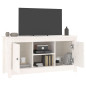 Meuble TV Blanc 103x36,5x52 cm Bois de pin massif