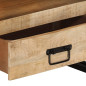 Meuble TV industriel - Bois de manguier massif - 100x30x45 cm