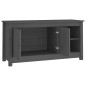 Meuble TV Gris 103x36,5x52 cm Bois de pin massif