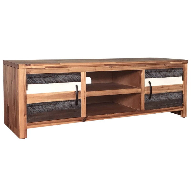 Meuble TV bois massif d'acacia 120 x 35 x 40 cm